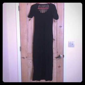 3 for $15 - Black Maxi Dress with crochet details